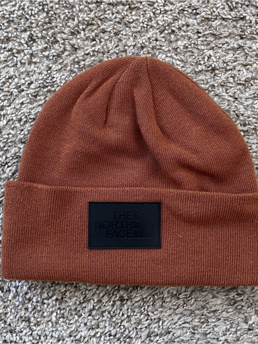 The North Face Burnt Orange Knit Cuffed Beanie